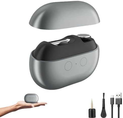 Easyclip Smart Nagelknipser, Easyclip Nagelknipser, mit LED-Licht & Nagelreste-Aufbewahrung, for jedes Alter geeignet, for Hände und Füße, for Kürzen der Nägel geeignet(Gray)