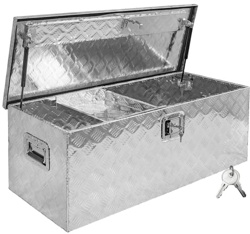 Set Truckbox D160 + Einhängefach Werkzeugbox Werkzeugkiste Anhängerbox Alubox Aluminium Box Einsatzkasten Einsatz Schale Organizer Trucky