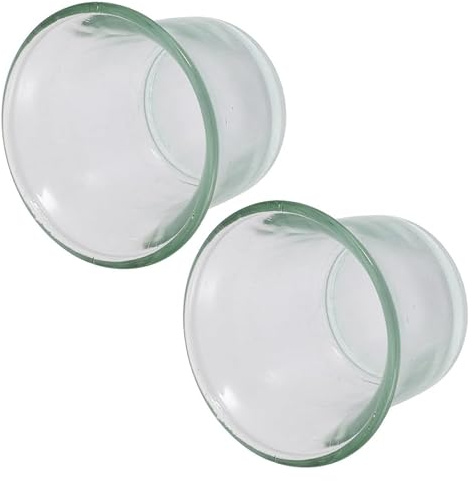 Ciieeo 2 Pièces Coupelles Verre pour Mangeoire à Oiseaux Suspendue Supports Extérieurs Durables pour Jardin et Balcon Remplacement pour Mangeoire et Petit Oiseaux Accessoires de