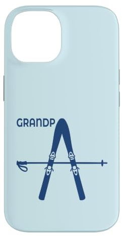 Hülle für iPhone 14 Skfahrer Amerikanischer Opa Englischer Ski Großpapa
