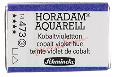 Schmincke – HORADAM® AQUARELL - feinste Künstler-Aquarellfarben, 473 Kobaltviolettton, 14 473 043, 1/1 Näpfchen