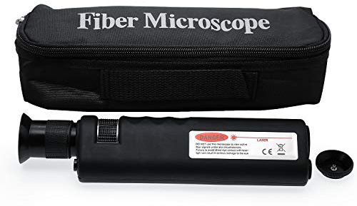 AMTAST Glasfaser Mikroskop Kabelinspektionsmikroskop 400-fache Vergrößerung Inklusive Schutzhülle