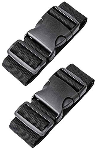 [2 Packs] Luggage Suitcase Straps, LauCentral Upgraded Widened Adjustable(180cm x 5cm) Suitcase Belts for Travel Security, Handbags, Luggage, Totes, Briefcases, Carts, Wheeled Luggage etc.