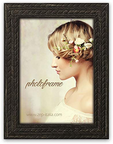 Zep YT468B Livia Bilderrahmen aus Kunststoff, Schwarz mit Vintage-Effekt