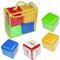 Akemaio DIY Bildung Würfel Spielen Kinder Bunte Einstecktücher Photo Pocket Foam Stacking Blocks Lernspielzeug
