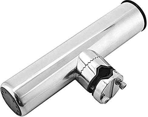 PIMAR Portacanne con Morsetto in Acciaio Inox Diametro 25 32 Supporto per Canna da Pesca Regolabile su Rotaie Montaggio su Rotaie per Barche e Yacht Supporto per Binari