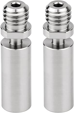 2pcs Upgraded Titanium TC4 CR-10 Heat Break Throat Supper Smooth Heatbreak for Creality 3D Printer CR10,S4 S5, CR10S, Ender 3 V2, Ender-3 pro, CS3 Hotend (Upgrade TC4 PTFE Version)