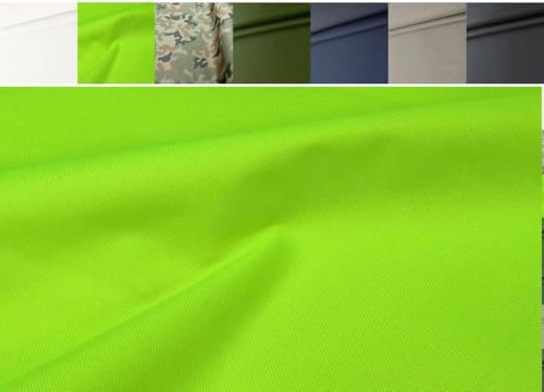 Fabrics-City neongelbgrün wasserdicht outdoor CORDURA 300D Nylon 50x160cm Polyesterstoff Neon Stoff zum Nähen Cordurastoff Rucksack Nylongewebe Gewebe strapazierfähig langlebig robust für DIY, 5273