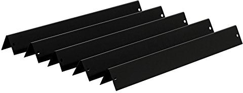 BBQ-Toro porzellanemaillierte Flammenverteiler Set (5 Stück) | Aromaschienen für Gasgrill | Passend für Weber Weber Genesis 300 Serie (frontmontierte Bedienelemente) Modelljahre: 2011-2016