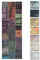 Kelim Patchwork Teppich Mehrfach 80 X 195 cm - Maschinenwaschbar - Moderner Kurzflor Wohnzimmer Teppich - Super Soft