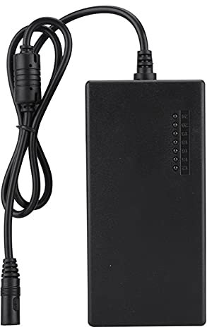 Adaptateur Secteur, 12-24V Tension Réglable 96W Adaptateur de Commutateur d'alimentation à 7 Vitesses 100-240V Adaptateur pour Ordinateur Portable avec 8 Prises Interchangeables