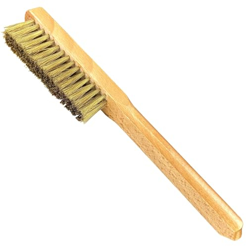 WEDO Drahtbürste,Brush,Messing-Drahtbürste, wooden handle copper wire Länge290mm-Breite29mm-Borsten28mm, BAM/ATEX Genehmigt