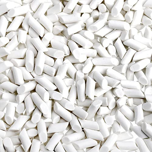 Hiceeden 5.5 Pounds Rock Tumbling Filler Media, 1/5x 2/5 Reusable Cylinder Ceramic Pellets Non-Abrasive for Rock Tumbler, Stone Polisher