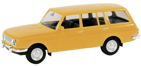 Wartburg 353 `66 Tourist, goldgelb Modell Auto Miniaturmodelle Kleinmodell Sammlerstück Detailgetreu