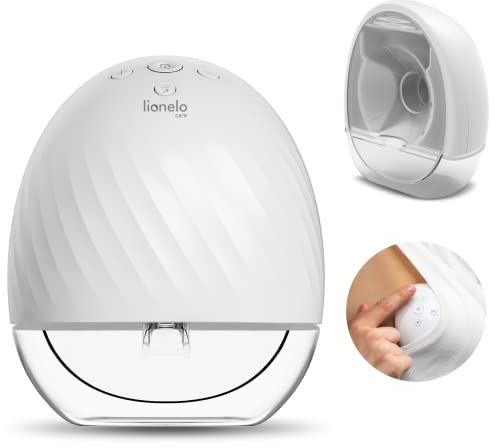 LIONELO Fidi Free Hands-Free Electric Breast Pump, 2 Operating Modes, Massage Function, 5 Adjustable Power Levels, 3 Silicone Sizes, 150 ml Capacity, Energy Saving, Quiet Operation, Timer
