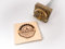 Dein Brandstempel elektrischer Schriftzug im Motiv Sägeblatt und Baumscheibe für Holz, Leder, Pappe - personalisiertes Brandeisen, individueller Brennstempel in 70 x 68 mm