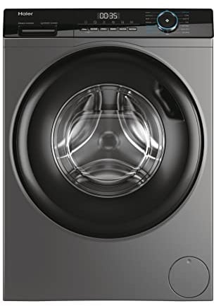 Haier HWD90-B14939S8 Freestanding Washer Dryer, 9kg/6kg Load, 1400RPM, Graphite [Energy Class D]