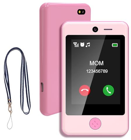 PTHTECHUS - Smartphone Touch, Telefono cellulare per bambini Giocattoli ELETTRONICI EDUCATIVI (P1 PINK 03)