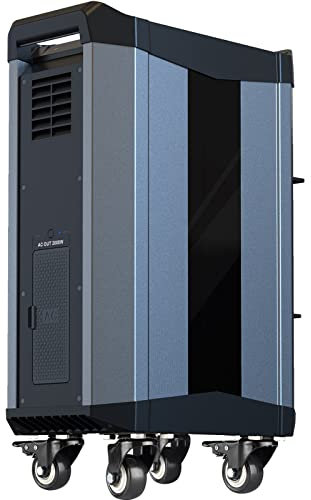 BONAD Estación de energía portátil 2515Wh,batería LiFeP04 de 2000W(4000W Pico),Salida de 3×AC220V,Estilo Maleta Trolley,generador Solar para Aire Libre/caravanas/doméstico
