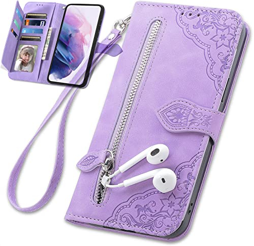 BAILI Handyhülle für Sony Xperia 10 V Hülle, Reißverschluss Tasche Flip Handytasche für Sony Xperia 10 V Case