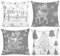 Miaikoe Weihnachtskissenbezüge 50x50 Set von 4 Weihnachtsdekoration Bäume Hirsch Schneemann Frohe Weihnachten Dekorative Urlaub Bauernhaus Kissenbezüge für Urlaub Weihnachtsdekoration (grau)