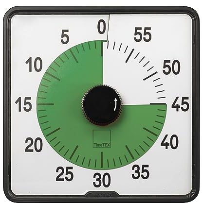 TimeTEX - Timer Countdown L Grün | Präziser Timer für vielseitige Zeitmessungen mit praktischen Funktionen | Inhalt: Batteriebetriebener Timer in Grün (Größe: ca. 20x20 cm)