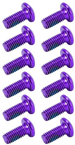 EVGATSAUTO Lot de 12 vis de rotor de frein pour VTT en alliage d'acier Violet