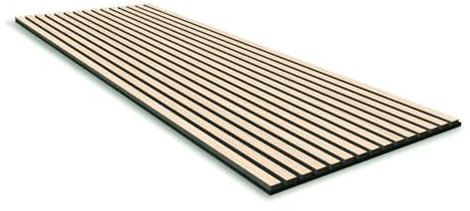 0,965 m² - Lamelles 3D solides - Panneaux muraux en bois - Panneaux de plafond - Décors - Isolation acoustique - 2,2 cm d'épaisseur - Feutre PET (10015 Nature OAK)