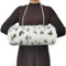 SwirlColor Faux Pelz Hand Muff, weiche Hand Muff mit Strap Tasche Praktische Hand Warmer Muff für Frauen Männer, mit transparentem Haken mit weißen Flecken