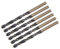 QUARKZMAN Lot de 6 Forets Hélicoïdaux de 5 mm (0,197) en Acier Rapide M2 Revêtus de Nitrure Noir et de Titane Doré Pour Acier Inoxydable, Alliage D'Aluminium et Métal
