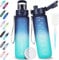 AOPREL Trinkflasche 1l, Trinkflasche Sport Tritan & BPA-Frei Wasserflasche Mit Filter und Bürste, Auslaufsicher Sportflasche Für Fitness, Wandern, Camping, Schule und Büro