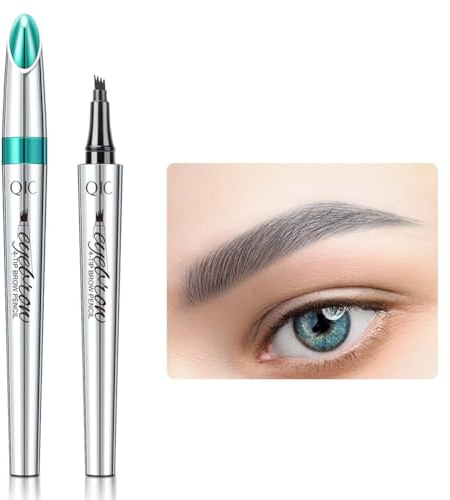 3D Augenbrauenstift mit 4 Gabelspitzen Micro Kopf 4 Punkt Flüssiger Augenbrauen Microblading Stift Langanhaltend Wasserdicht Natürliche Brauenstift Fraun Damen Make-up Geschenk (E)