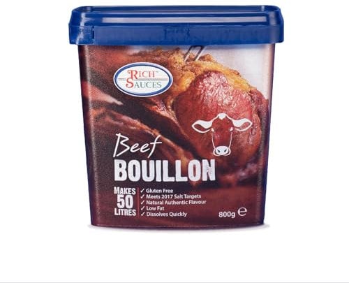 Rich Sauces Beef Bouillon Paste 800g - Flavourful Beef Stock with Soy Sauce & Spices for Gravy, Soup or Stocks - Versatile Beef Seasoning - Gluten Free