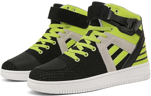 DJFOG Stivali da moto da uomo con imbottitura Stivali da bici da cross, Stivali da motocross per il tempo libero, Regali per motociclisti, Traspiranti, Strada rinforzata,Verde,41