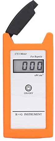 UVA-Messgerät, Tragbares Digitales UVA-Radiometer, 0–1999 μW/cm², Schnelle Erkennung, Raupenlampen-UVA-Tester mit -Glaslinse, Tragbares -Messgerät für Pogona Vitticeps,
