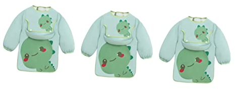 ifundom 3stücke Malerkittel Für Kleinkinder Lustiger Cartoon- -schürze Mit Elastischen Ärmeln Und Rundhalsausschnitt Zum Malen Und Schmutzabweisend Für Junge Mädchen Und Kleinkinder