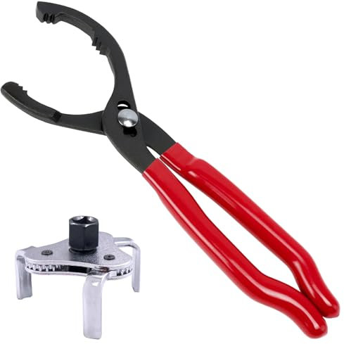VBGURR Outil de retrait de filtre à huile de voiture, clé à filtre à huile réglable, pince à filtre à huile pour motos, voitures, camions et plus encore