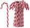 HERZWILD 32pcs Weihnachtsbaumschmuck Zuckerstangen zum Hängen Weihnachtsdeko Anhänger Zuckerstange Ornamente Xmas Tree Hanging (rot 12cm (ohne Loch) typeB)