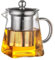 LXHZSY Teekanne Teekanne aus klarem, hitzebeständigem Glas mit Sieb for Kaffee, Teeblätter, Kräutertopf, Blumenteekanne, Milchsaftbehälter(550ml)