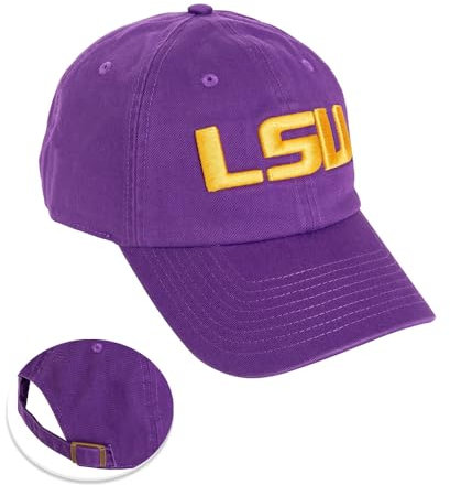 Desert Cactus LSU Louisiana State University Baseballmütze Tigers Geaux Krempe bestickte Hüte Kappe Verstellbarer Stoffriemen Erwachsene (Stil D1) Lila, Violett, Einheitsgr��e