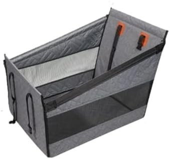 Tierbedarf-Plus Hunde Hartboden-Autositzerweiterung Einzelsitz - Tier Herzen (56x56x40cm,Grau) (Gray)