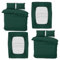 MOONLIGHT20015 King Bedding Set 4 Piece Duvet Cover Fitted Sheet with Pillow cases Soft Brushed Microfiber Duvet Cover sets Emerald (Pack of 2)