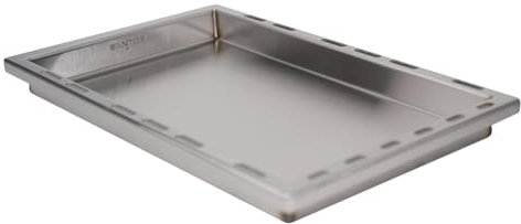 SANTOS einsetzbare Grillpfanne/Einsatzpfanne - Edelstahl Plancha - 28x45,1x4cm - für Napoelon Rogue XT 425 - Paella, Bratkartoffeln, Reibekuchen, Pommes