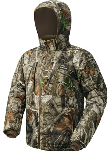 TIDEWE Jagdjacken für Herren, lautloser Jagdmantel mit 90G Isolierung, Hirschjagdkleidung, Next Camo G2