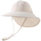 Pesaat Baby Sonnenhut Mädchen Mit UV-Schutz Sonnenmütze Baby Junge Mit Nackenschutz Sommerhut Kinder Kleinkind(Beige, Gr.1-4Jahren(48-52))