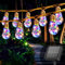 Cnulenzt Solar Lichterkette Aussen Mit 16 Glühbirnen, 8M Solar Lichterkette Außen Wetterfest Bunt, Vintage Solarlichterketten,für Garten, Balkon, Terrasse, Party (Bunt)