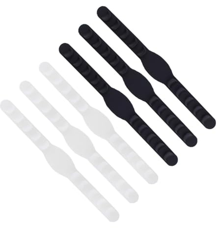 MOLUCKFU 6 Stück Teiliges Verstellbare Silikon maskenhalterung Ohrhaken für Besseren Sitz und Schutz Flexibler Ohrenschutz Passend für Sport und Outdoor aktivitäten Inkl Schwarz und