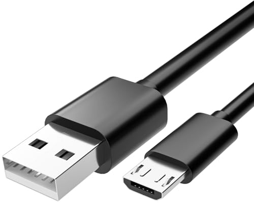 pluX UK Micro USB Charging Cable for Amazon Kindle, Fire HD, and Paperwhite Tablets; Fast Charge Power Lead & Replacement Cord for Oasis and Legacy Kindle Devices (Fits Models 2007-2018)