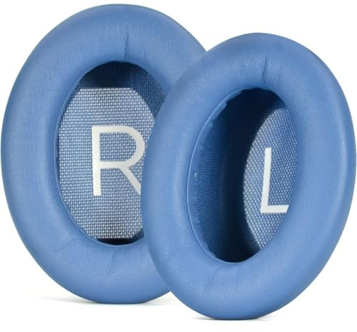 INF 2er-Set Ersatz-Ohrpolster, kompatibel mit Bose QC45 QC35 QuietComfort 45 – Twilightblau, Proteinleder & Memory-Schaumstoff