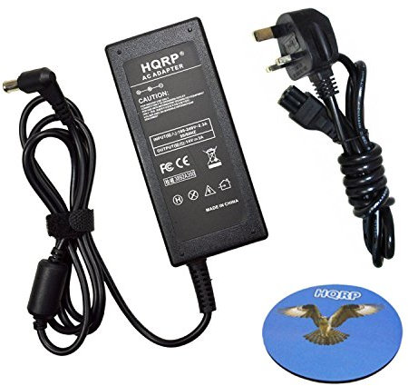 HQRP 14V AC Adapter compatible with Samsung SyncMaster S24D360HL S24D390HL S24D391HL S24D393HL S24D590PL S27C230 TFT LCD Monitor Power Supply Cord Adaptor Sync-Master + Coaster